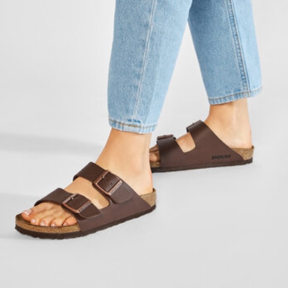 Birkenstock Birko-Flor Dark Brown Arizona Sandals